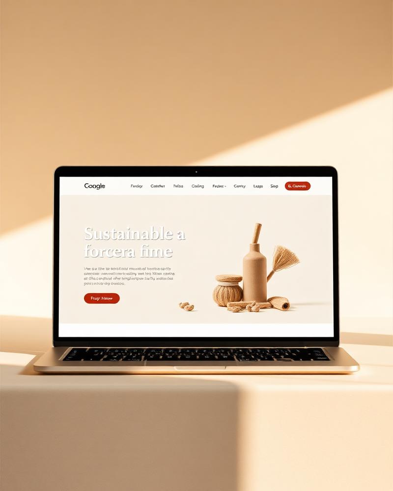 Vesta Goods e-commerce landing page mockup